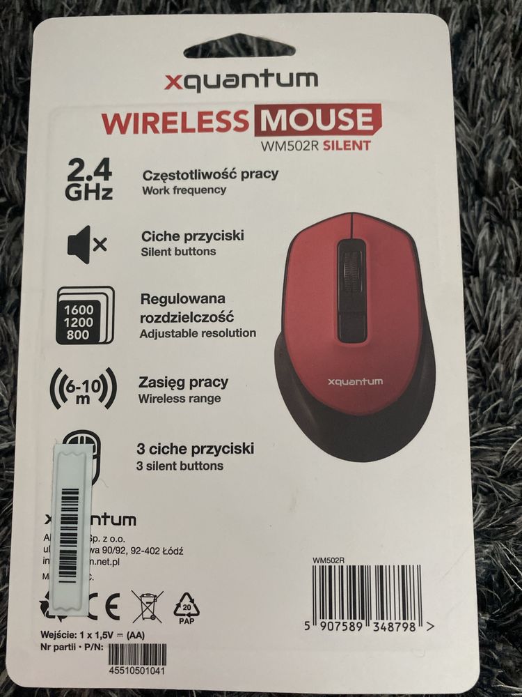 Myszka wifi xwuantum wireless wm 502r silent