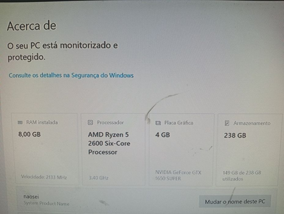 PC gaming Ryzen 5/GTX 1650 super