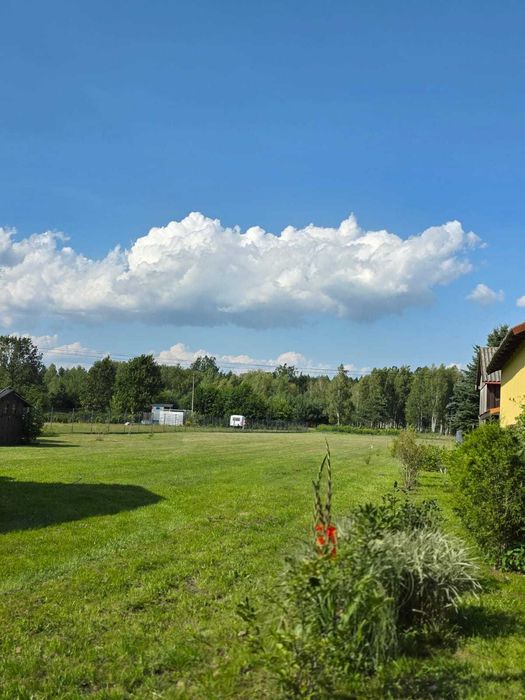 Działka z drewnianym domem w Bartnikach   ul. Parkowa
