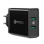 Ugreen ładowarka sieciowa 2xUSB-A 36w Qc3.0 czarna (cd161)