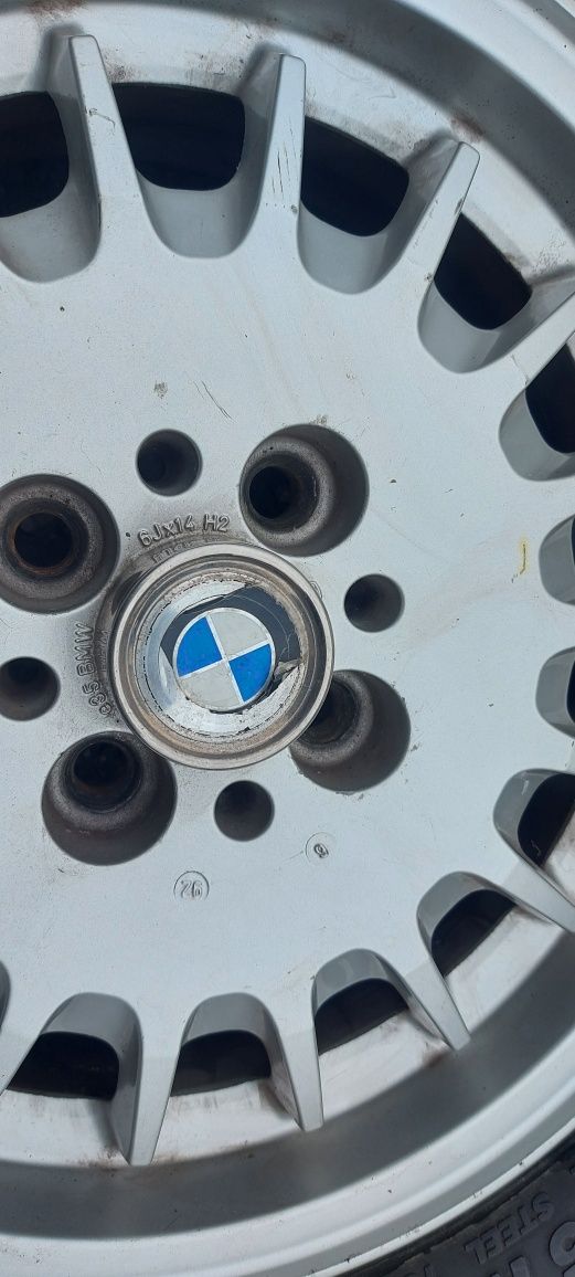 4×100 14 " ALUFELGI BMW klasyk opony letnie jak nowe