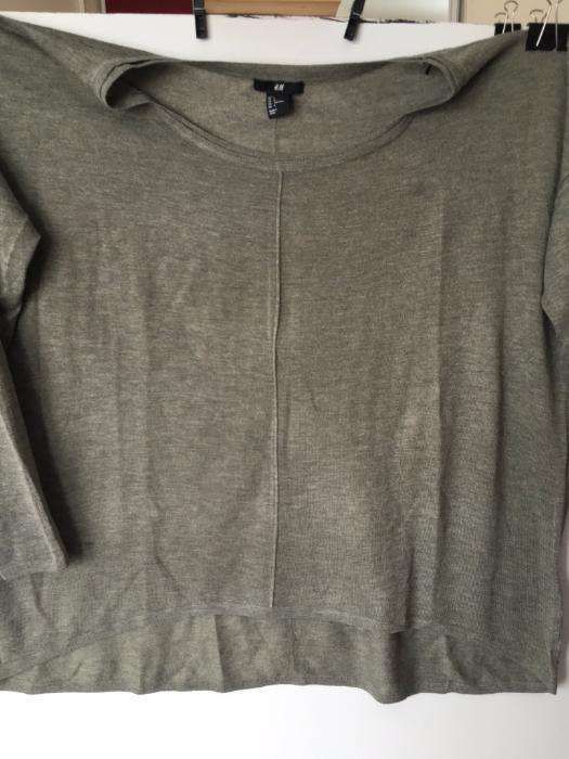 Szaro bezowy sweterek H&M L lub oversize