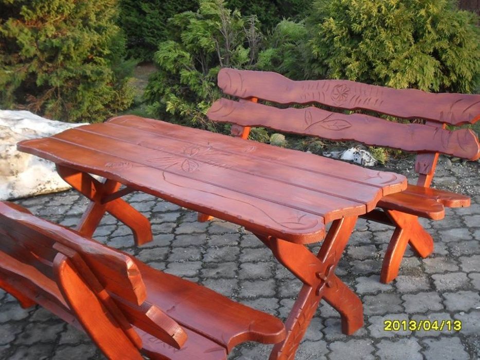stół ławki meble ogrodowe