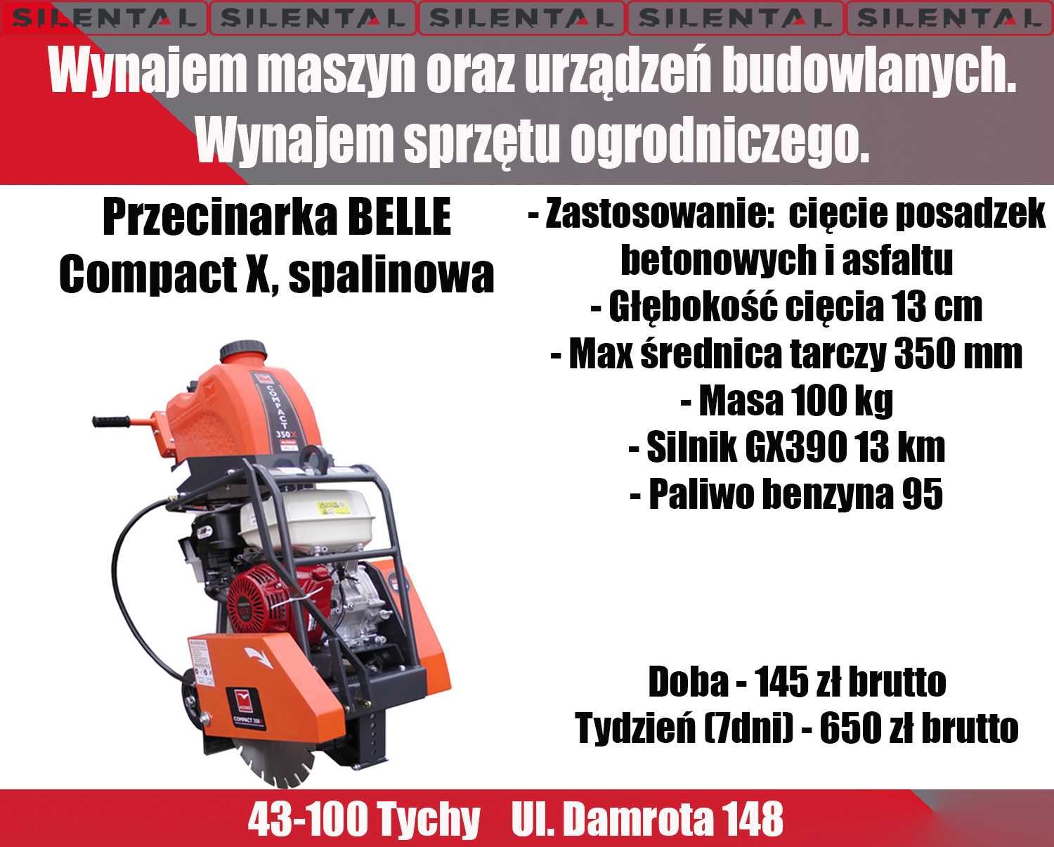Piła jezdna przecinarka do betonu asfaltu spalinowa elektryczna TYCHY