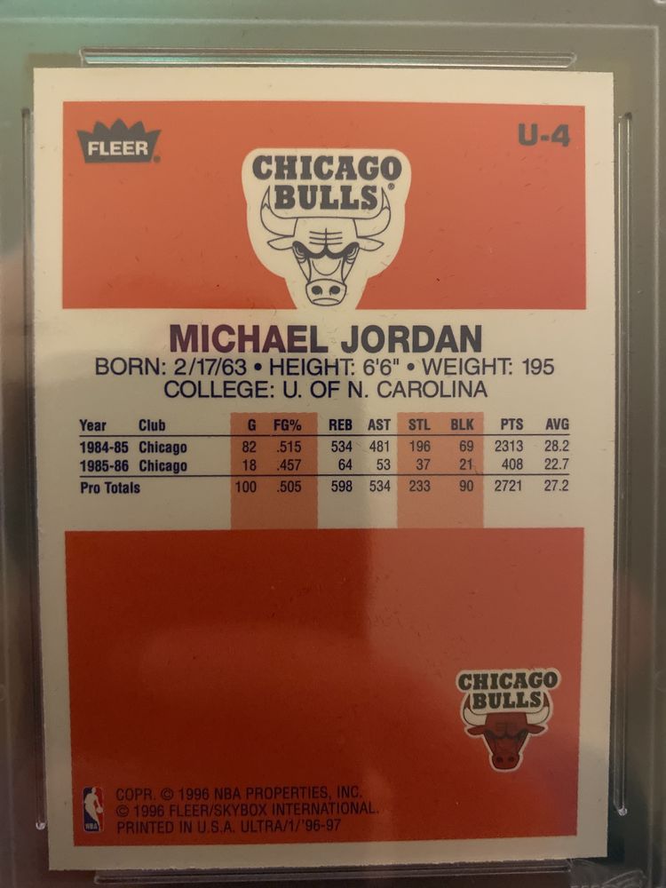 Cromo michael jordan raro