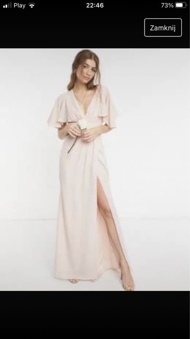 Suknia asos xxs dla druhny wesele