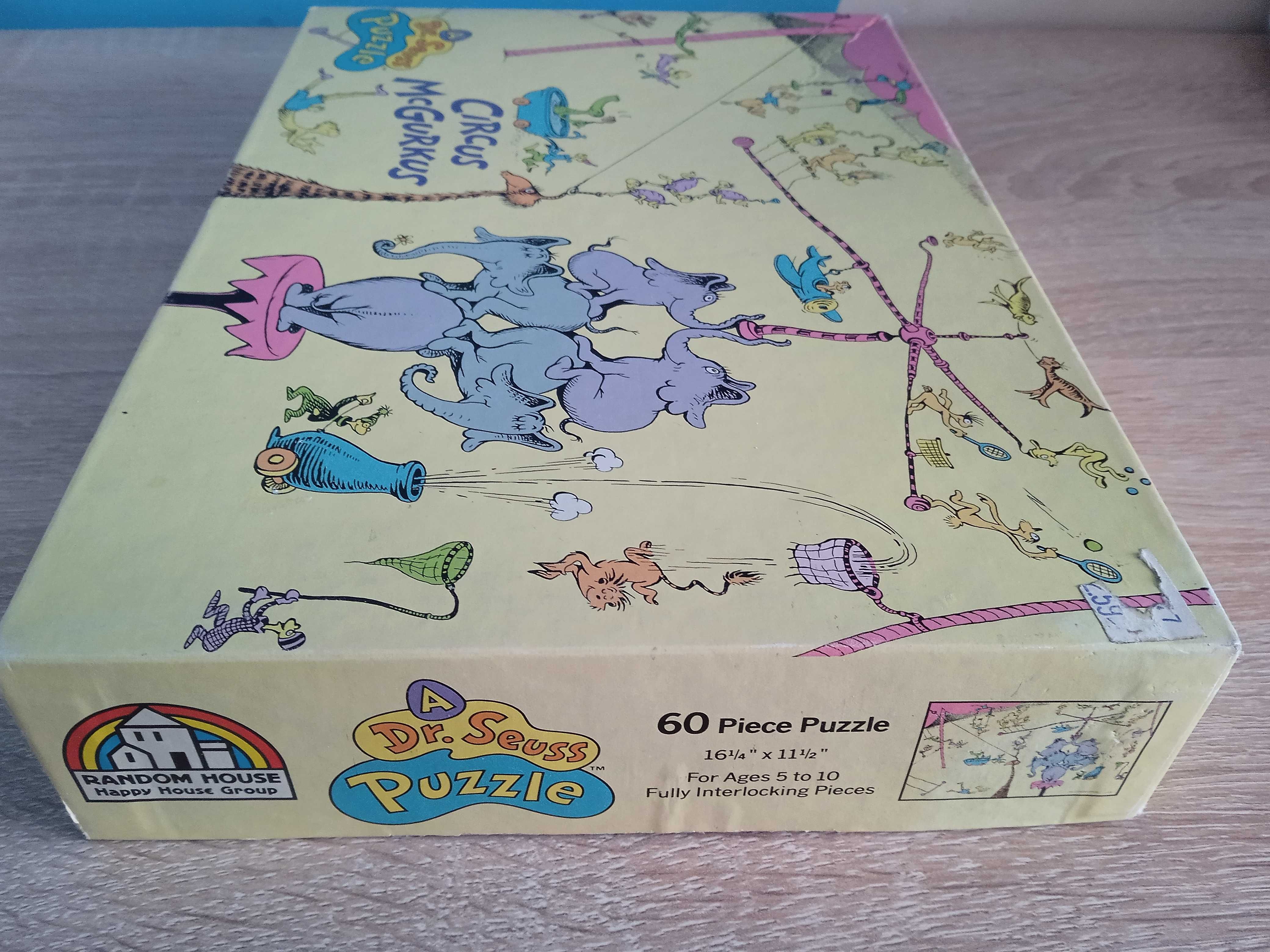Puzzle 60 CIRCUS MCGURKUS Dr. Seuss, vintage 1984 rok
