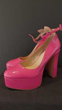 Buty platformy różowe damskie rozmiar 40