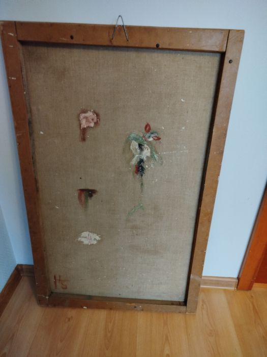 Obraz olejny duży stary BANDŻO