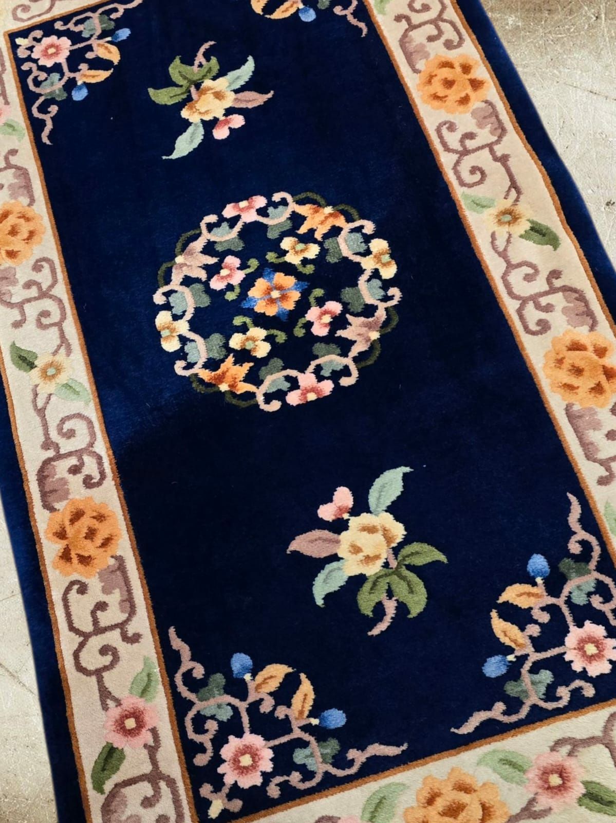 Chiński dywan - Kaszmirowy Aubusson - Rękodzieło - Wełniany - 77 x 140