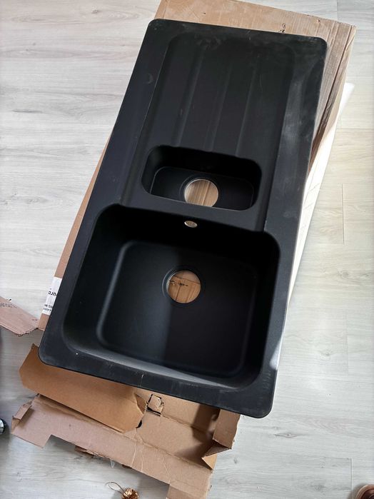 lava louça em fragranite BFG 651 Preto