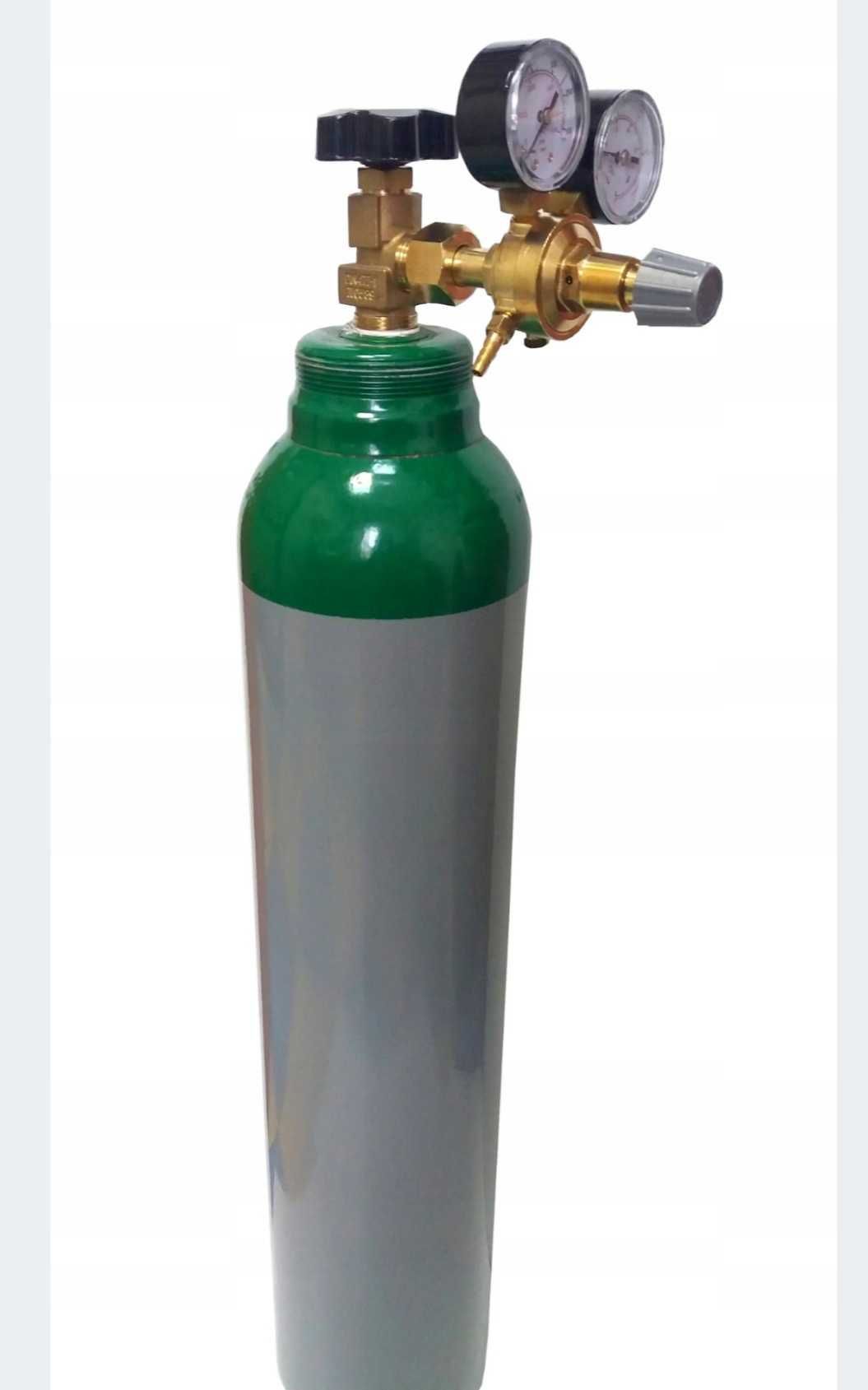 ZESTAW REDUKTOR BUTLOWY MINI ARGON CO2 2 manometru butla argonova 8L