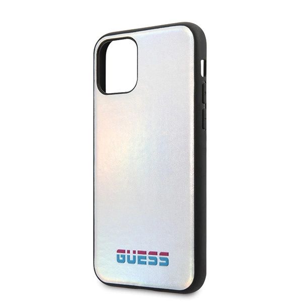 Etui Guess Iridescent Ekoskóra Do Iphone 11 Pro Max Srebrne