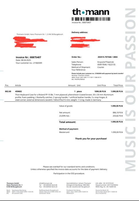 Futeraly do klawiszy THON