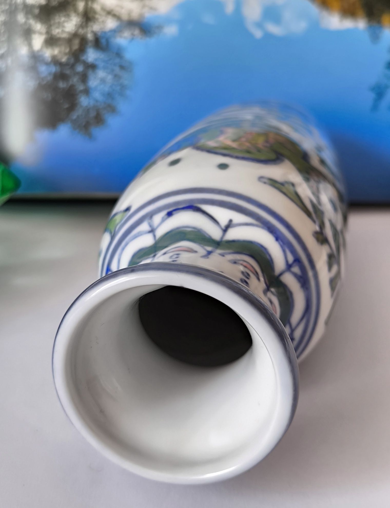 Wazon  ręcznie malowany piękna stara porcelana