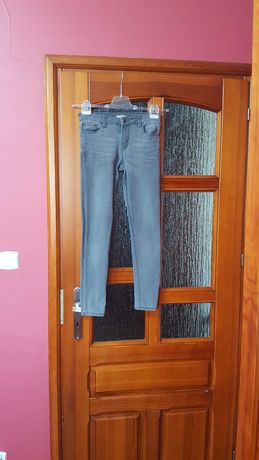 Spodnie jeans rozm 152 szary