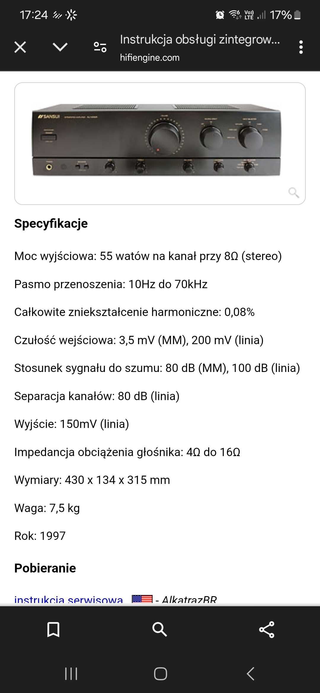 Wzmacniacz Sansui AU-X510R