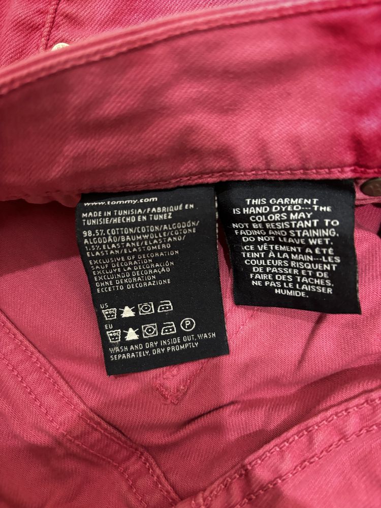 Nowe Tommy Hilfiger Spodnie Jeansy Jeans Magenta Rożowe Pink