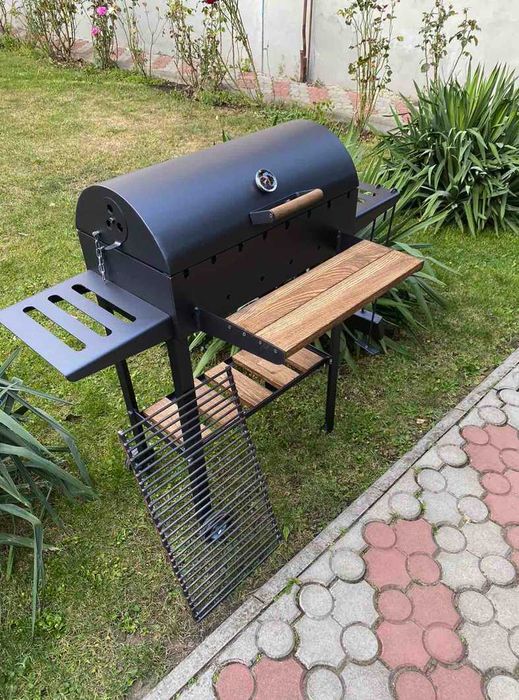 АКЦІЯ / Мангал з кришкою для барбекю та решіткою для гриля метал 4 мм