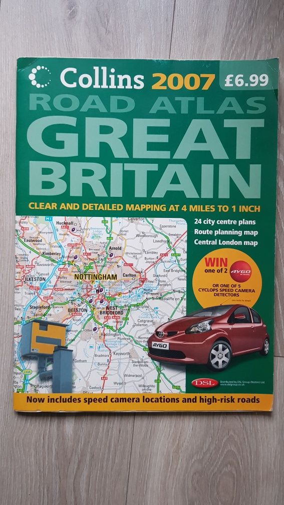 Road Atlas Collins 2007 Great Britain wielka Brytania mapa