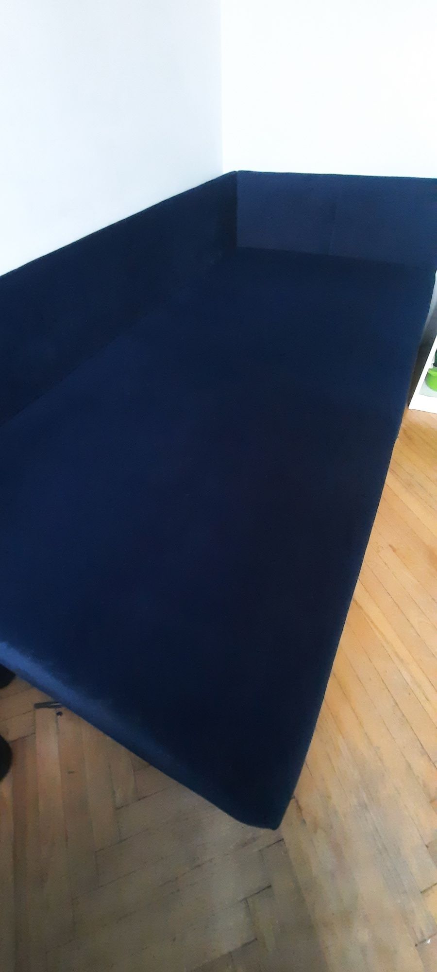 Łóżko tapczan młodzieżowe granatowe tapicerowane 90x190