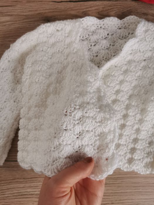 Komplet Sukienka na chrzest ręcznie robiona