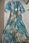 Jedwabna sukienka print boho maxi