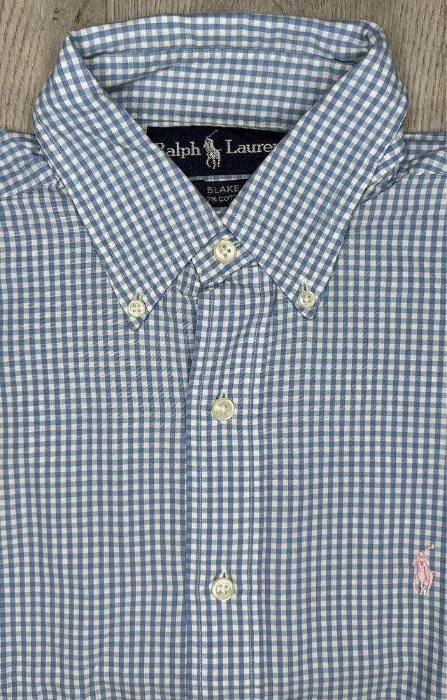 Niebieska koszula w kratkę Ralph Lauren