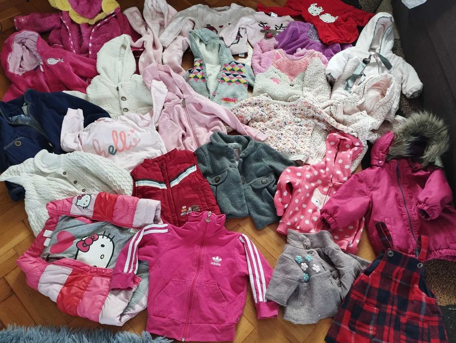 Giga paka ubrań i dodatków dla córci rozmiary 56cm-110cm 0-5lat 250szt