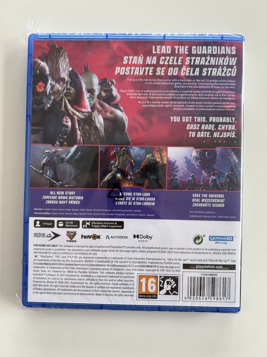 guardians of the galaxy ps5 nowa w folii