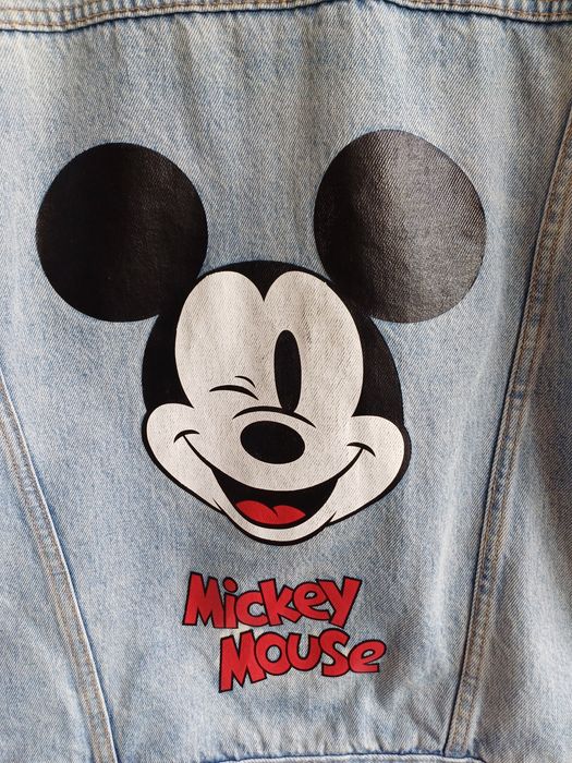 Джинсовая женская куртка шерпа LEVIS Premium × Mickey Mouse оригинал M