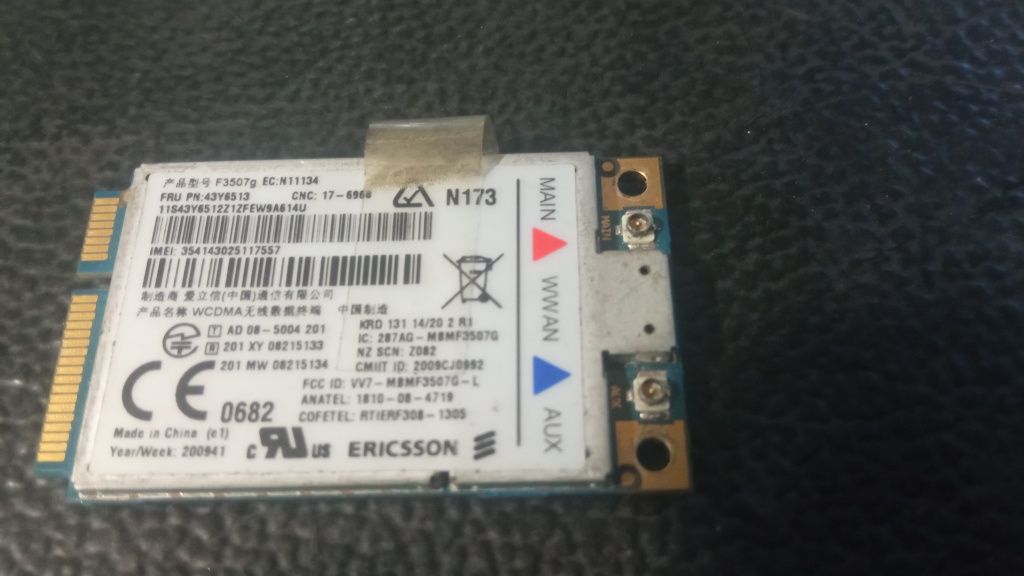 WI FI модуль intel wi fi link 6300 и модем f3507g