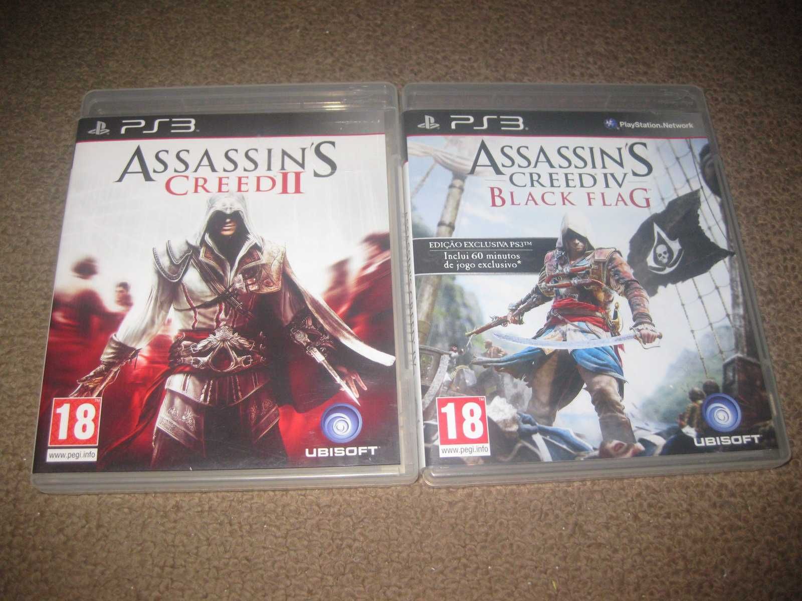 2 Jogos "Assassins Creed" PS3/Impecáveis/Completos