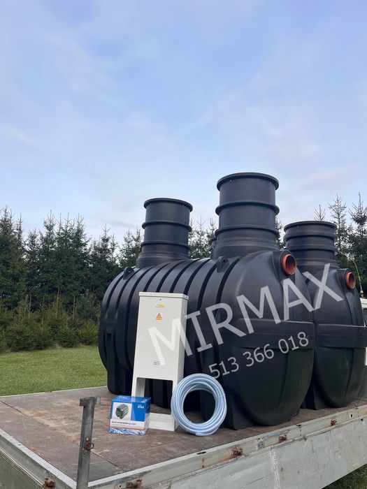 Biologiczna przydomowa oczyszczalnia ścieków 3000l 4-6os z drenażem