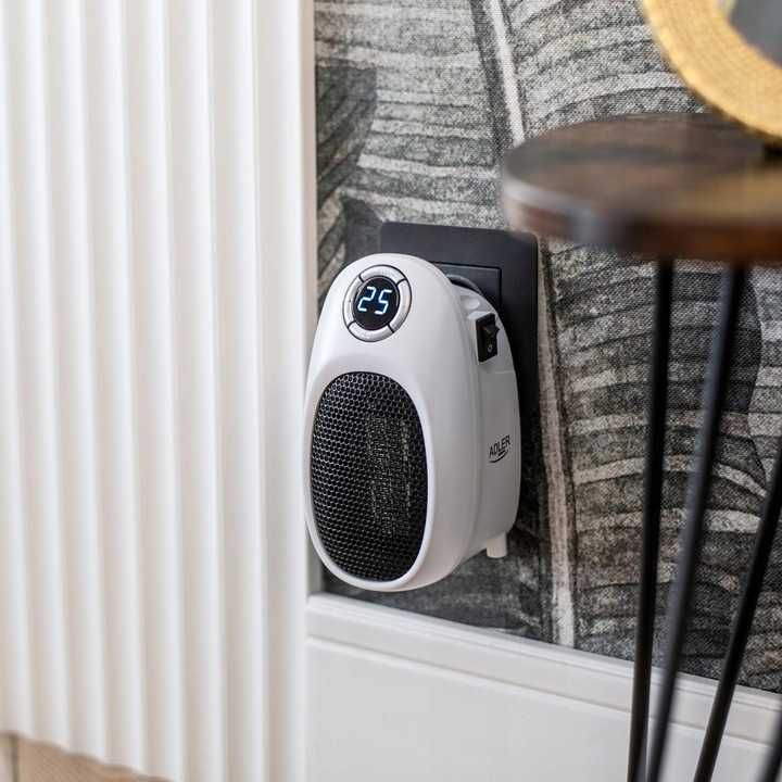 Mini grzejnik elektryczny farelka ogrzewacz timer regulacja