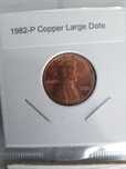 1 cent lincoln usa 1982 P miedź duża data