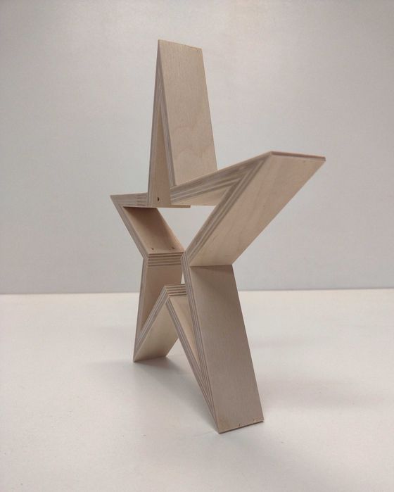 Drewniana Gwiazda Boże Narodzenie Dekor Baza Do Ozdabiania Wys.21,5cm