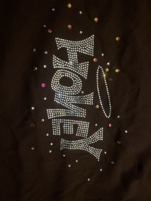 Топ зі стразами короткий