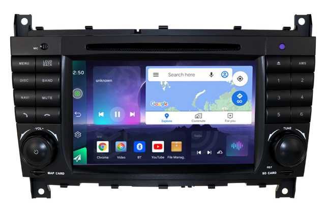 Auto-rádio 2 din android 14 64GB Mercedes CLK Clas W209 de 2005 a 211