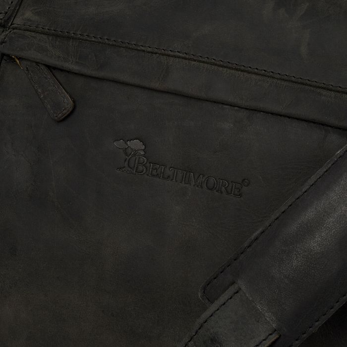 Torba podróżna skórzana weekendowa ekskluzywna skóra nubuk czarna