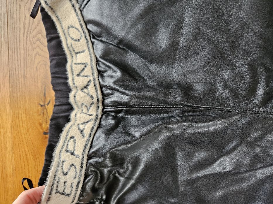 Ocieplana z Eco skóry spodnie esperanto