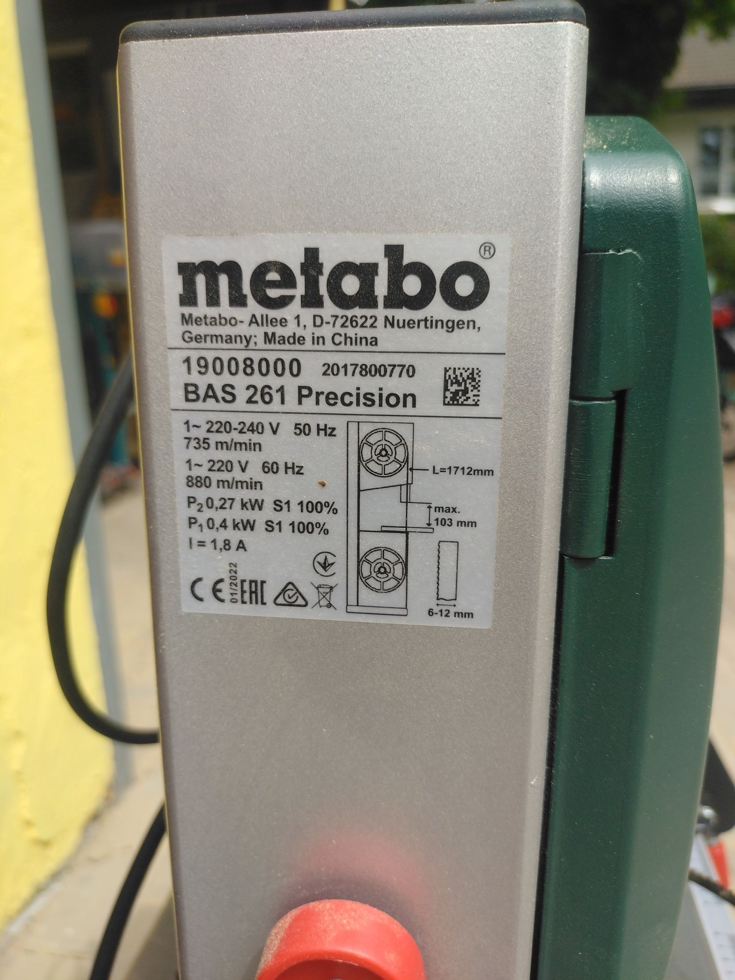 Piła taśmowa Metabo BAS 261 Precision