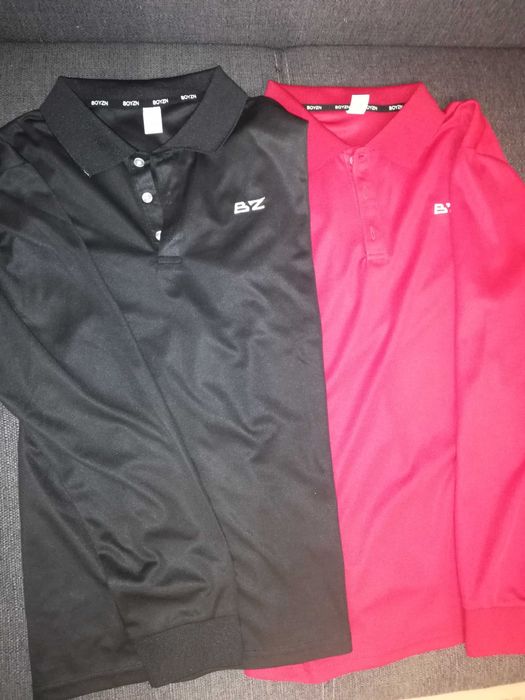 T-shirt z długimi rękawami polo mężczyzn, kobiet i młodzieży Dwupak