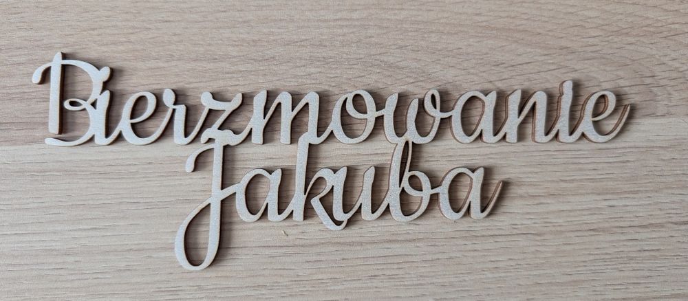 Topper na tort ze sklejki Komunia Bierzmowanie