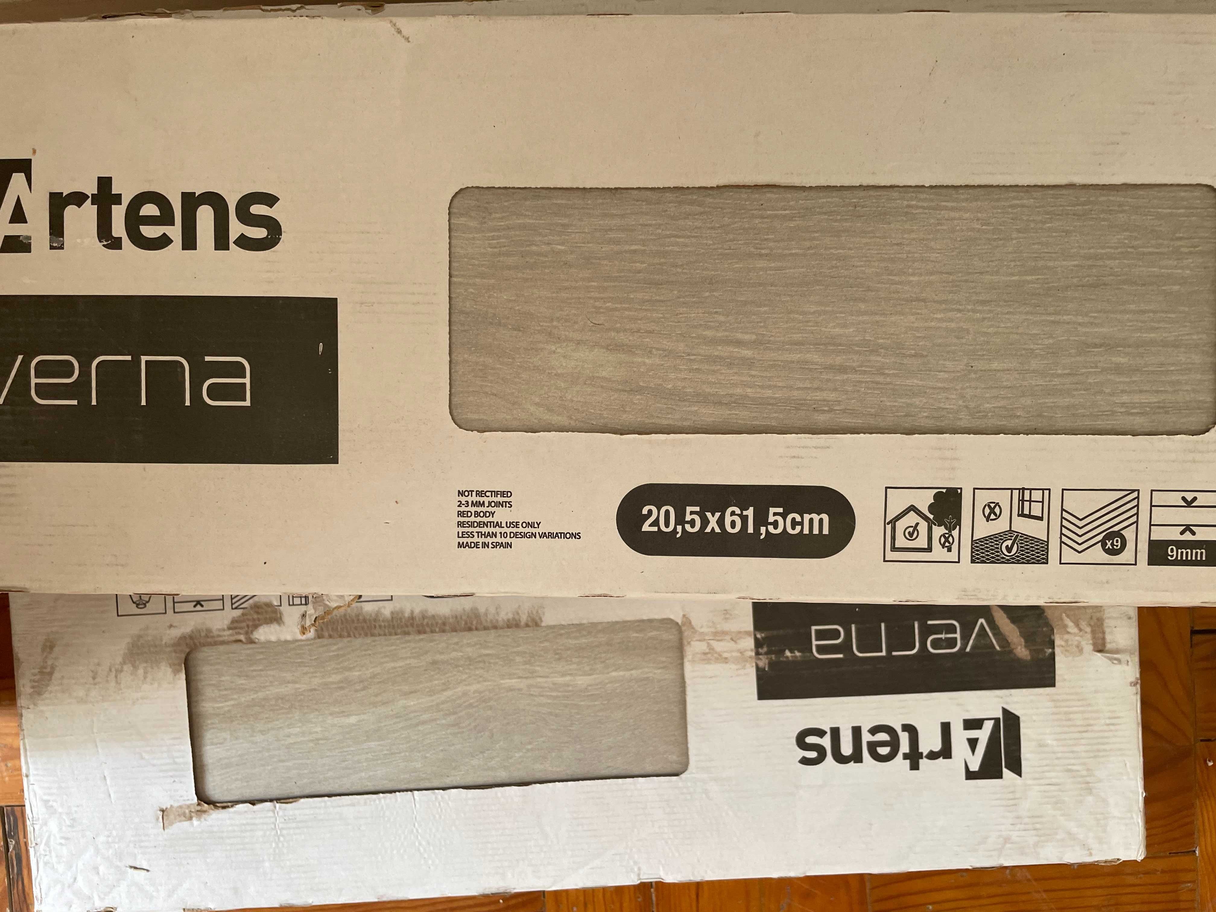 Pavimento cerâmico Verna Gris mate Artens - 4 caixas inteiras
