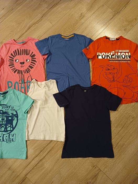 Zestaw ubrań chłopięcych t-shirt rozmiar 122/128
