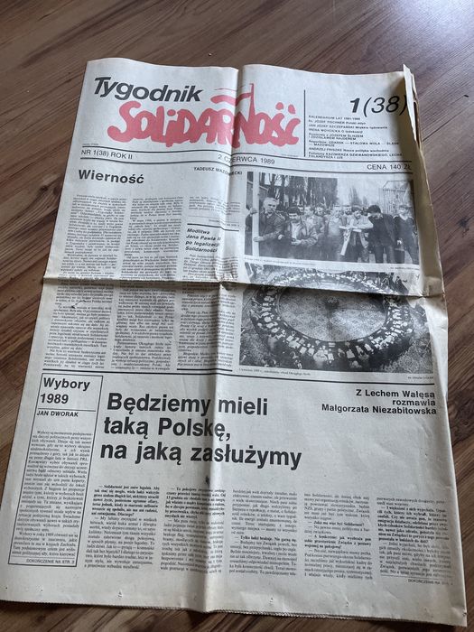 Tygodnik Solidarnosc Nr 1 2 czerwca 1989