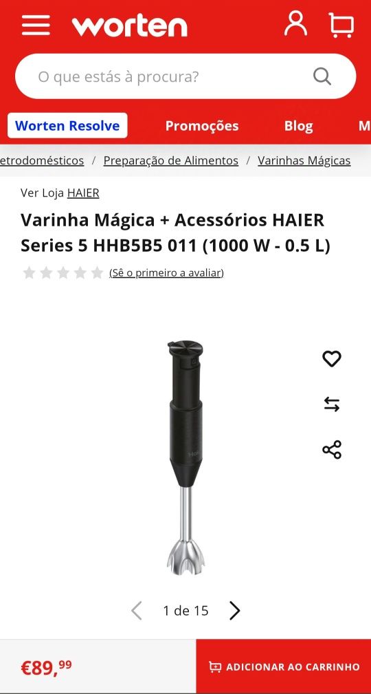 Varinha mágica Haier series 5 com acessórios como nova