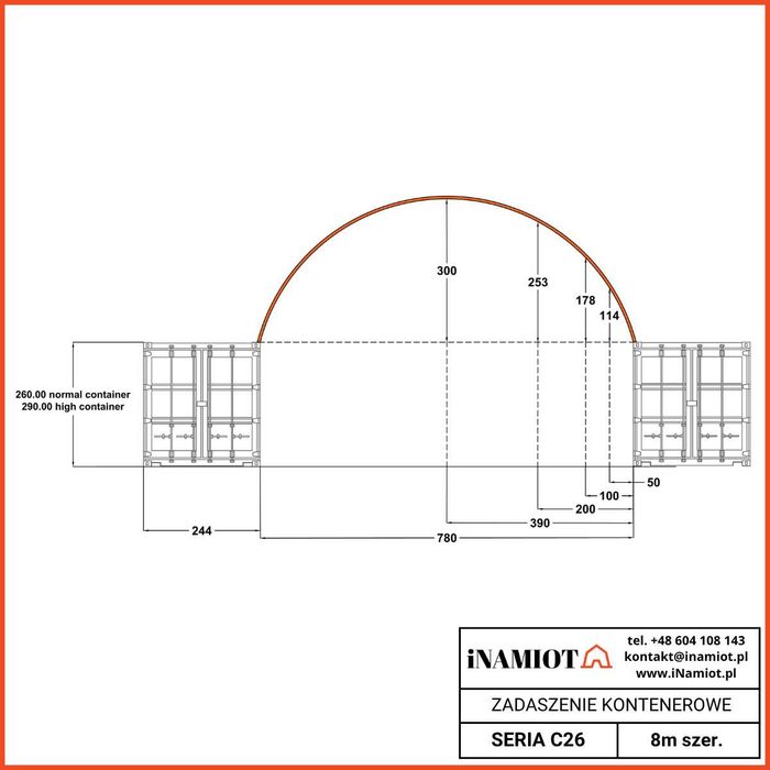Zadaszenie Kontenerowe na Blokach Lego 8x12, zadaszenie boksów, PVC900
