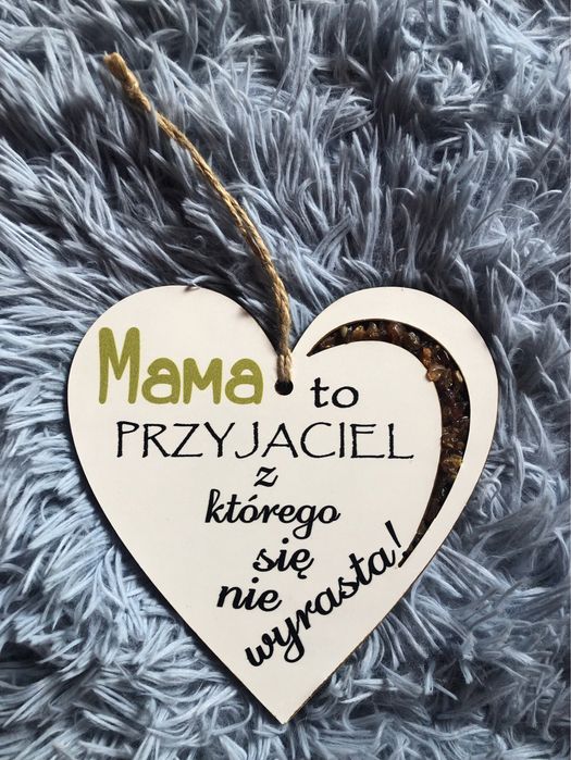 Drewniane serduszko dla mamy